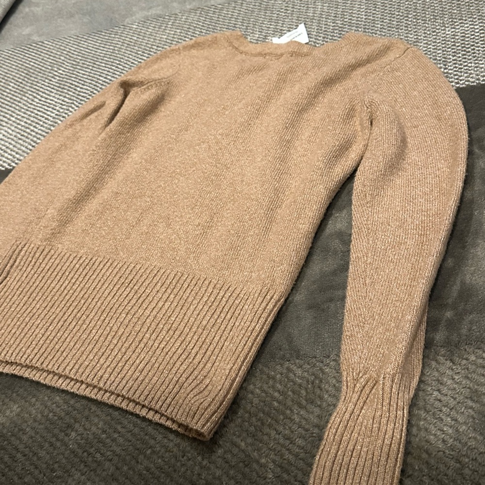 Gimmick Lace-Up Tan Sweater - Picture 11 of 13